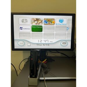 Nintendo Wii Black Console RVL-001 - GameCube Compatible - Tested/Working Bundle